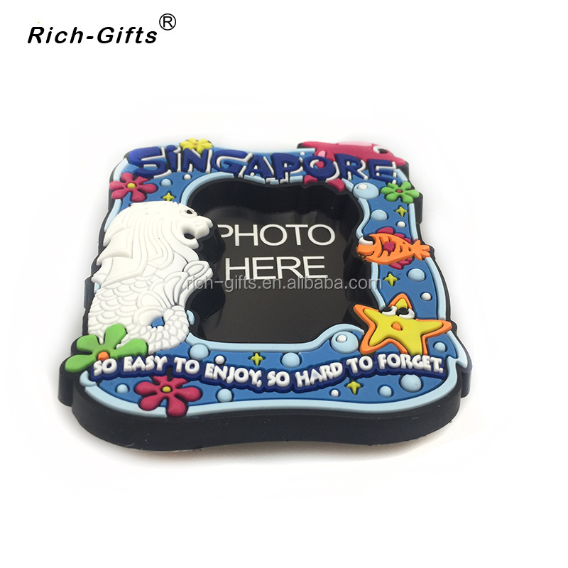 Custom Eco-friendly Soft Rubber Magnet 3D Photo Frame For Home Decoration