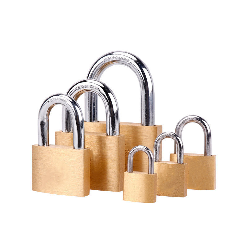 Top Security Custom logo 20mm 25mm 30mm 40mm 50mm 60mm Steel Shackle Pad lock Brass Solid Padlock