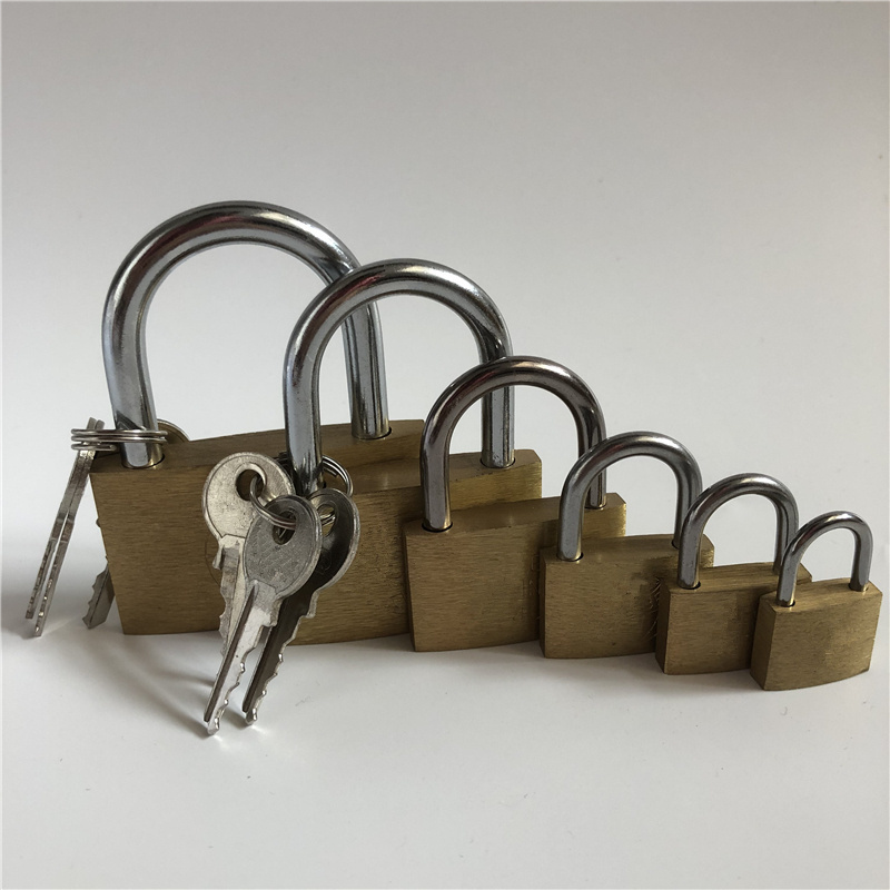 Top Security Custom logo 20mm 25mm 30mm 40mm 50mm 60mm Steel Shackle Pad lock Brass Solid Padlock