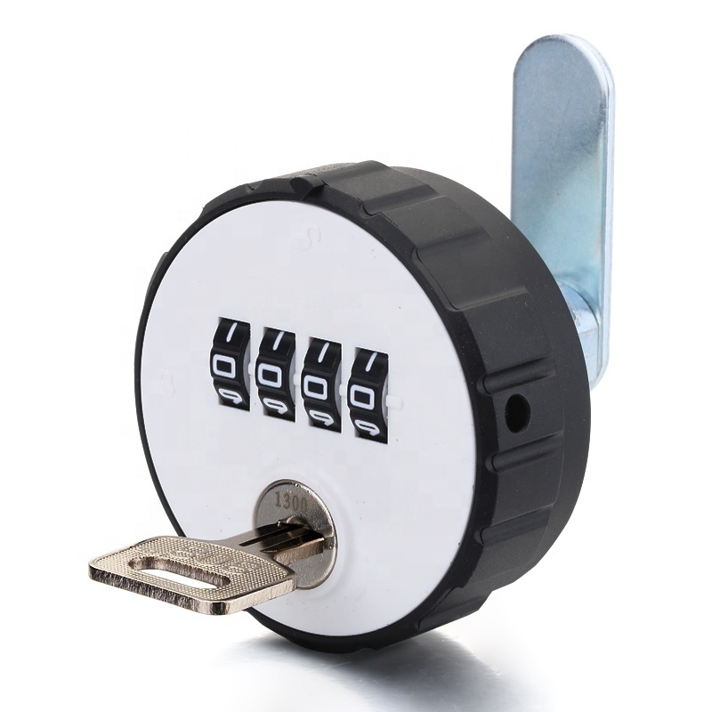 4 digits Mechanical Combination Round Cam lock Furniture Cabinet Locker lock With Master Key