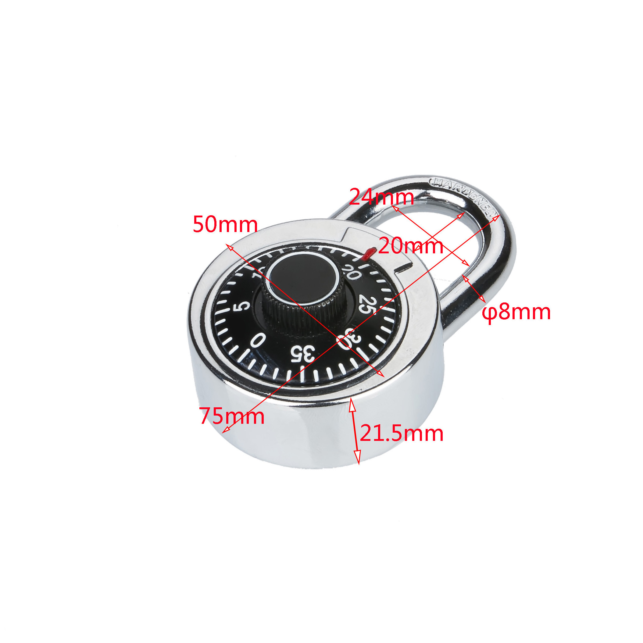 Wholesale 3-Dial Round Password Combination Luggage Zinc Alloy Lock Padlock