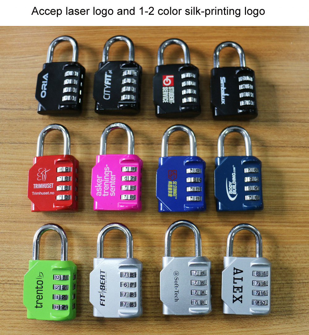 High quality heavy duty 4 digits industrial padlock  combination padlock for Cabinet door with LOGO