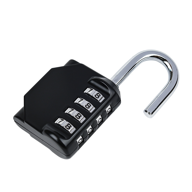 Square Heavy Duty Custom logo  4 Digits Waterproof Safety Lock candado combination Padlock for gym