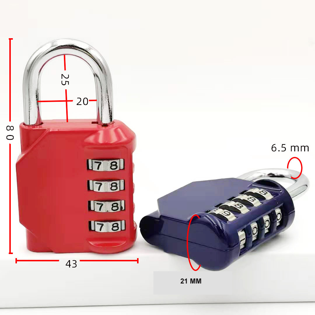 High Security Durable  combination padlock 4 digit heavy duty For Fitness Gym cabinet locker