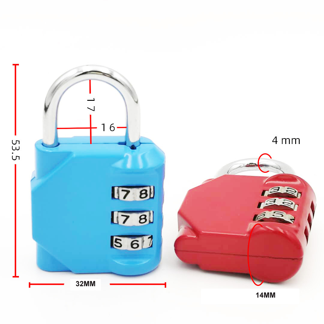 3 digits heavy duty durable locker lock gym combination padlock for gym locker