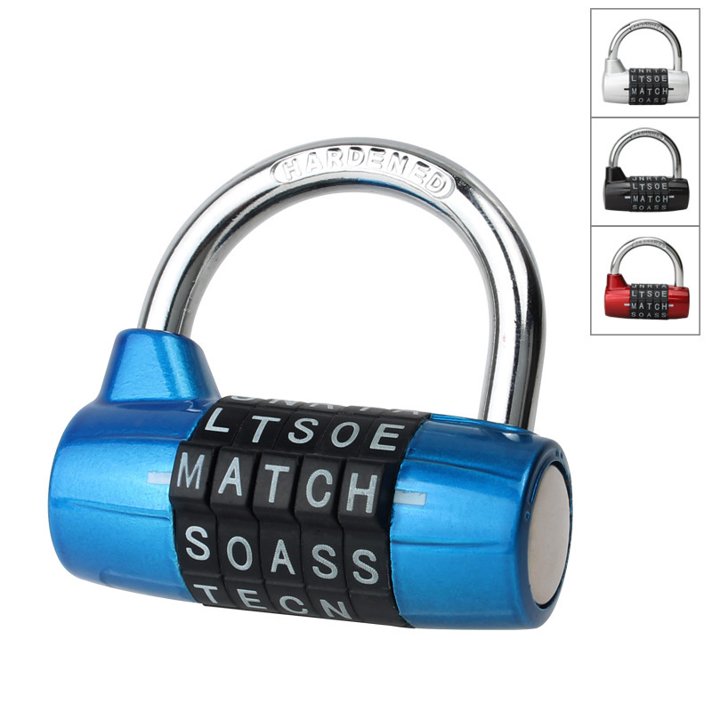 5 digit letter combination padlock large size gym secret room prop lock