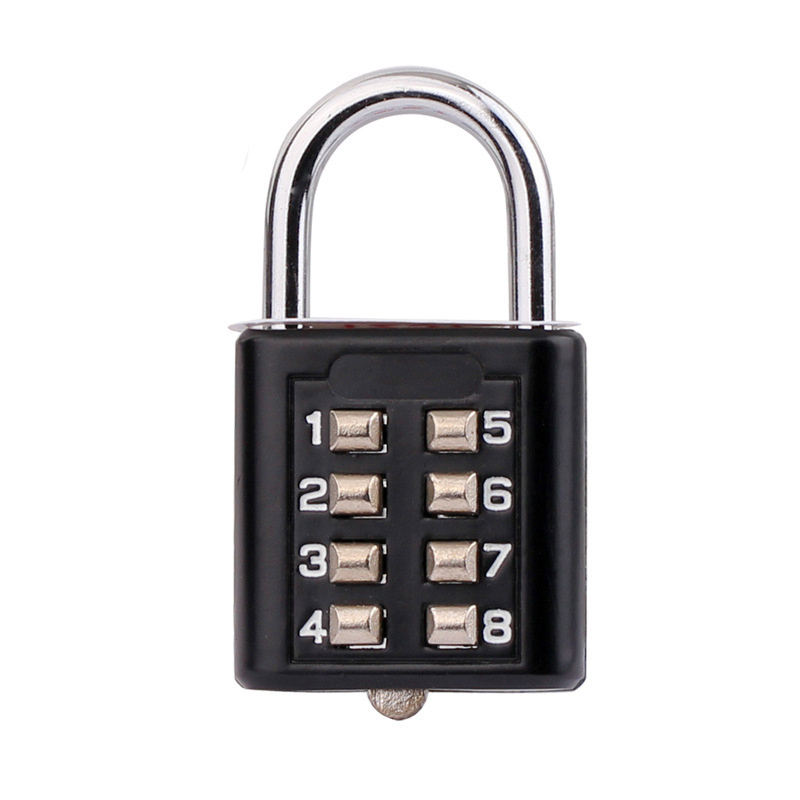 8 number push button padlock keypad combination padlock