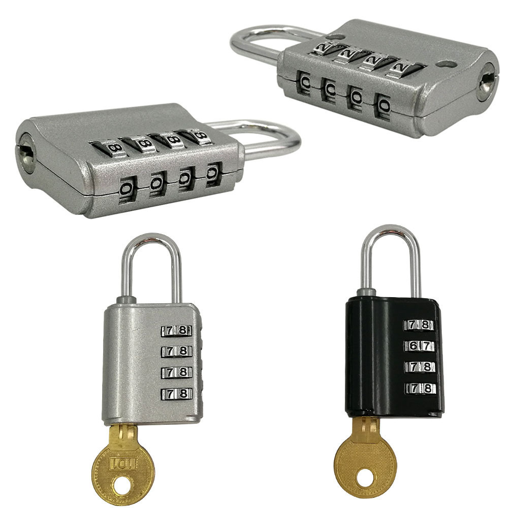 4 Digits zinc alloy combination padlock with master key