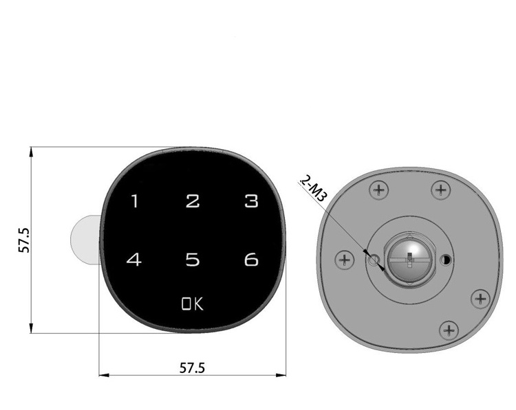 Keyless Electronic combination cam digital lock for mailbox