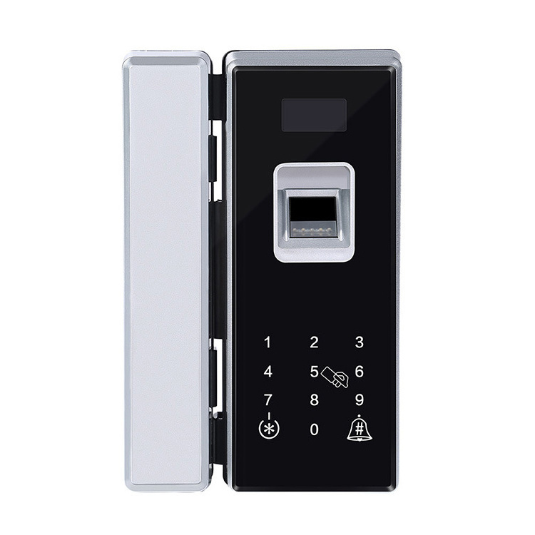 Classic style Smart digital fingerprint glass sliding door lock for glass door Single and  double door