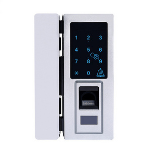 Smart Electronic Fingerprint Office Sliding Glass  Door Lock With Password,Card and  Remote Control Unlock