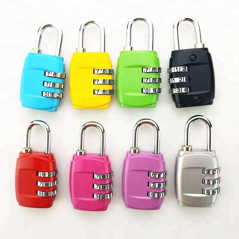 3 digits travel luggage combination padlock suitcase bag code padlock