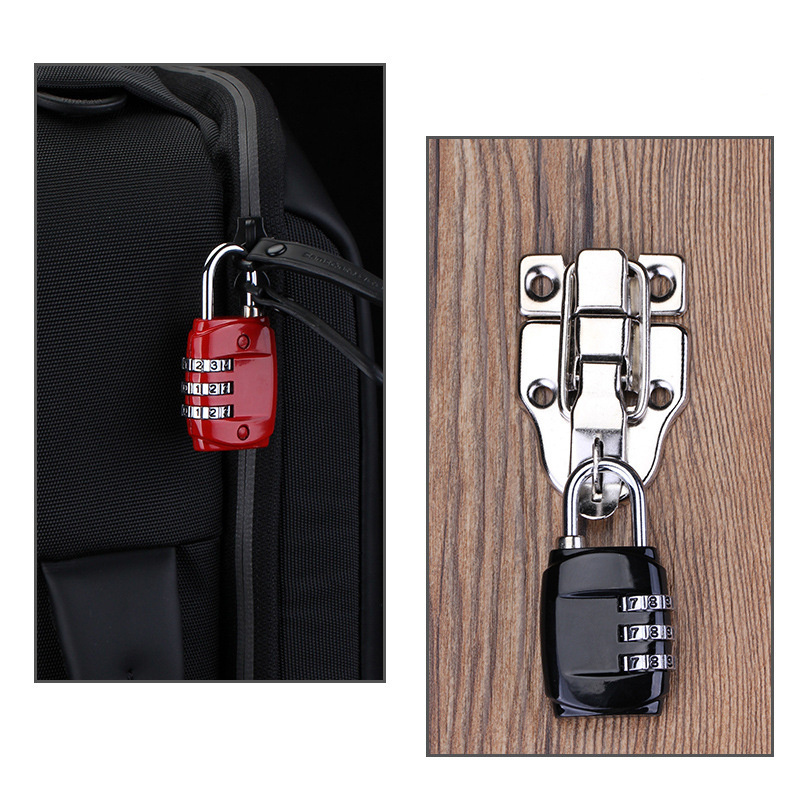 3 digits travel luggage combination padlock suitcase bag code padlock