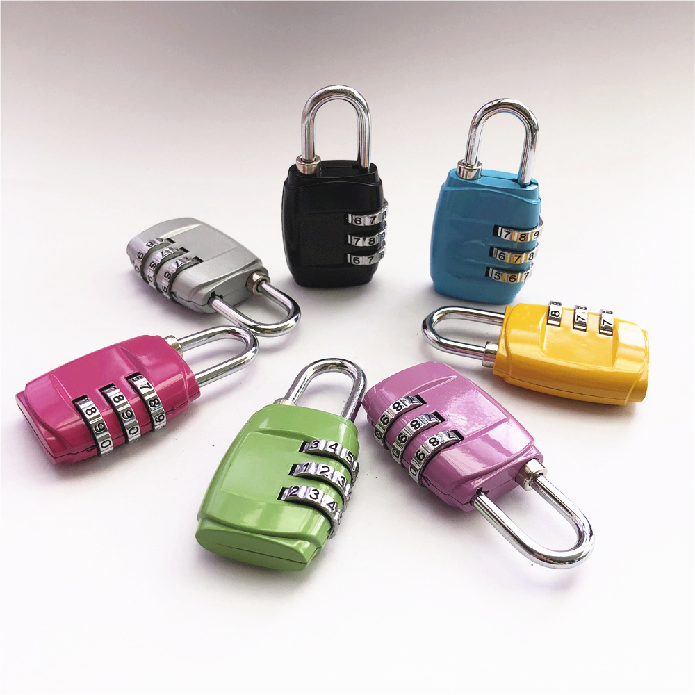 3 digits travel luggage combination padlock suitcase bag code padlock