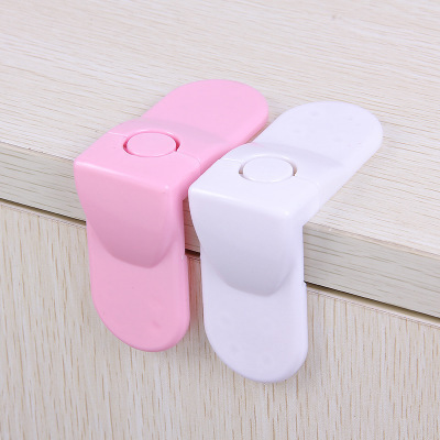 Child Hot Safety Lock Baby Useful Cabinet Drawer Cupboard Toilet Door Closet Plastic Pure Color Lock