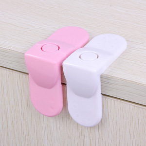 Child Hot Safety Lock Baby Useful Cabinet Drawer Cupboard Toilet Door Closet Plastic Pure Color Lock