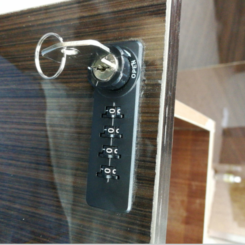 4 Digits Mechanical PIN Combination Password Cam lock with master key  only for public model locker and cabinet