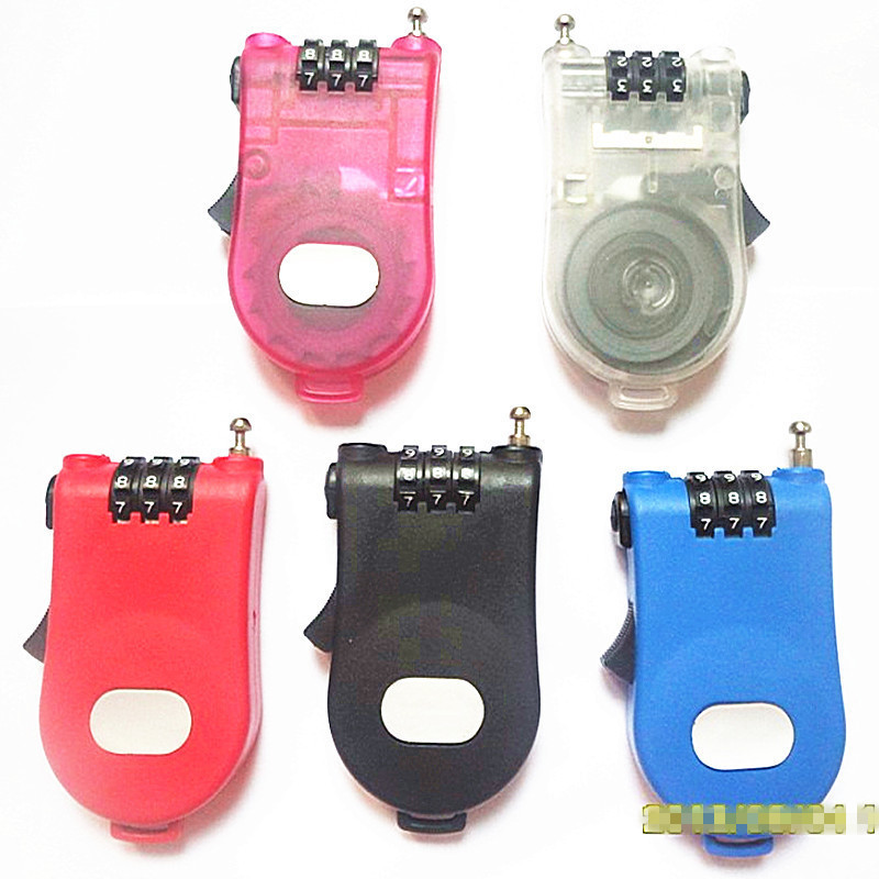 R31 steel wire cable padlock 1.1m length Multifunction plastic cable retractable combination lock For bags and luggage