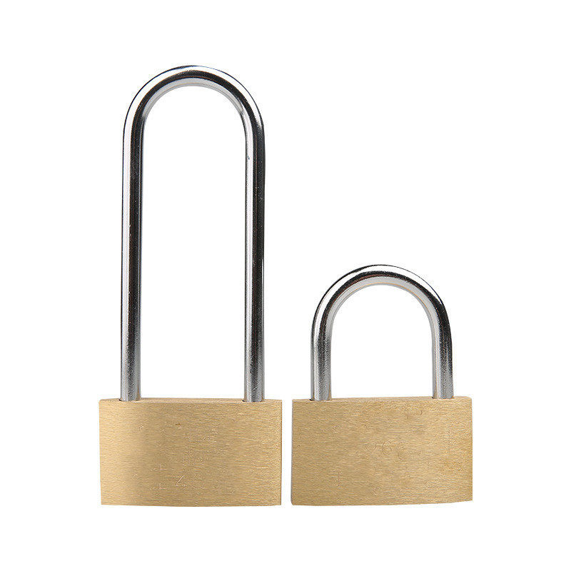 Industrial  Pad lock 40mm Long Steel Shackle brass padlock  with 3 keys