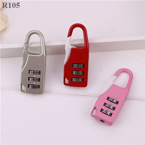 3 Digits Mini Small Cheap Travel Suitcase  Code Lock Padlock Lock For Luggage