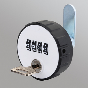 Furniture Drawer Mechanical  4 Digits Digital  Key Round Cabinet Combination Locker Lock with master key