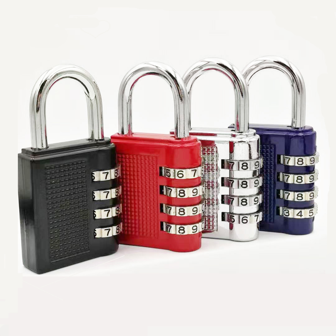 4 dial combination padlock large size gym padlock