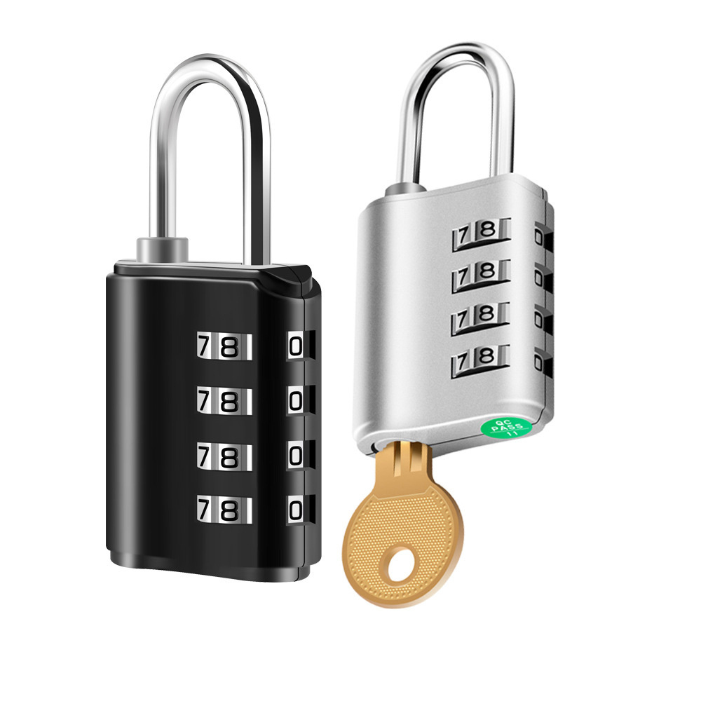 4 Digits zinc alloy combination padlock with master key