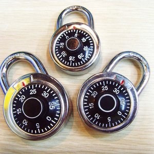 High quality 50mm round lock waterproof 4 dial zinc alloy disc combination padlock