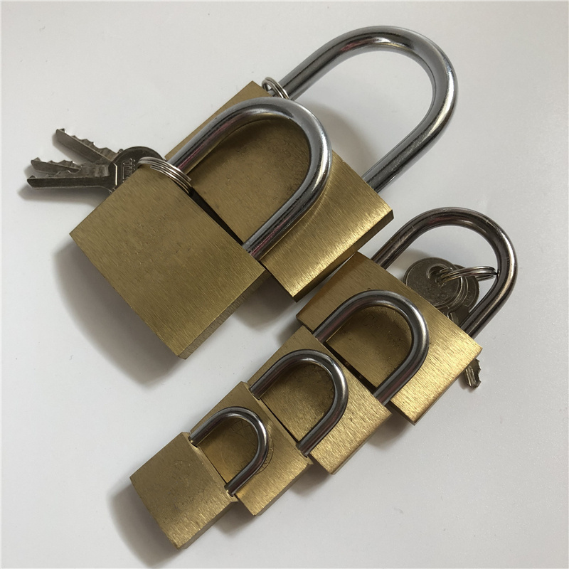 Heavy duty 60 mm brass padlock key different or key same