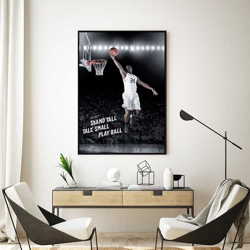 Abstract Art Painting Michael Sport Poster Fly Dunk Basketball Wall Arts Paintings For Living Room Teens Kids Wall Art