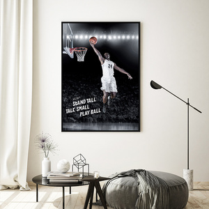 Abstract Art Painting Michael Sport Poster Fly Dunk Basketball Wall Arts Paintings For Living Room Teens Kids Wall Art