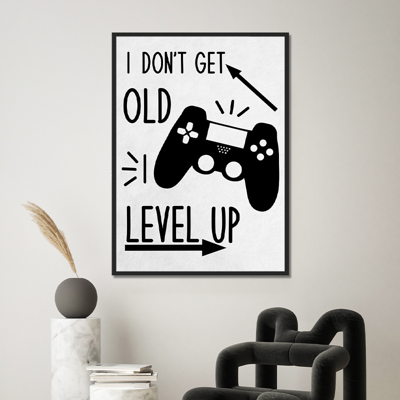 Funny Gamer Room Wall Decor Video Gaming Gamepad Pictures Wall Art Canvas Print Modern Home Artwork Decorations For Playroom