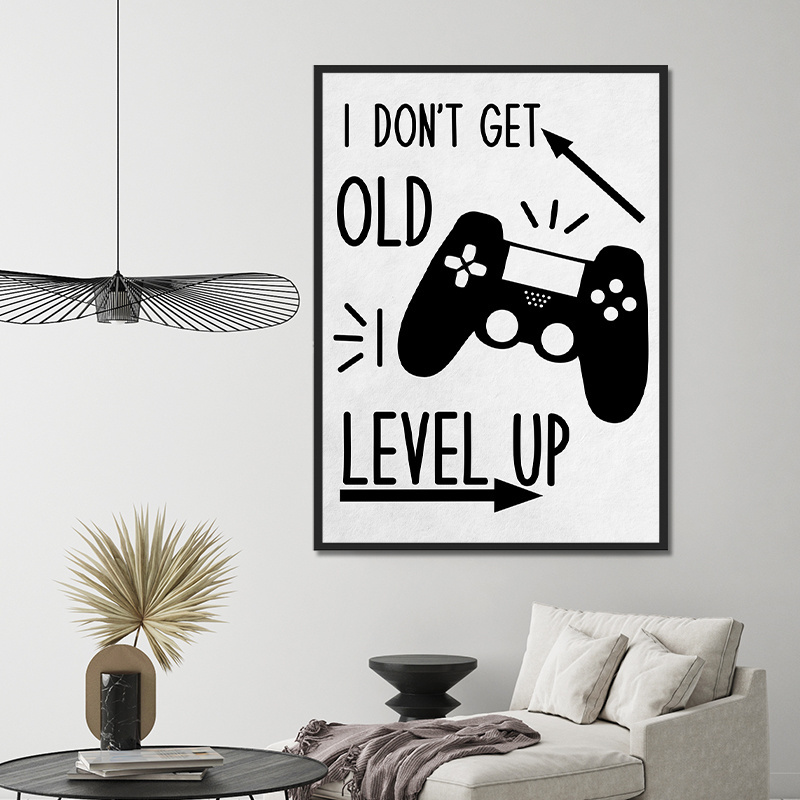 Funny Gamer Room Wall Decor Video Gaming Gamepad Pictures Wall Art Canvas Print Modern Home Artwork Decorations For Playroom