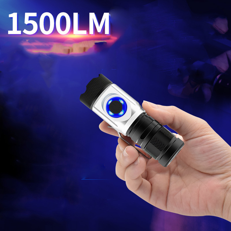 High Brightest Small 1500 Lumen XP-G Mini 1500 Lumen Hand Pressing Dimmable Dimming Led Flashlight Torch Light