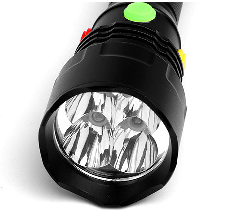 Four Color Red Green Yellow  Signal Railway LED Torch Rechargeable Flashlight with Magnet