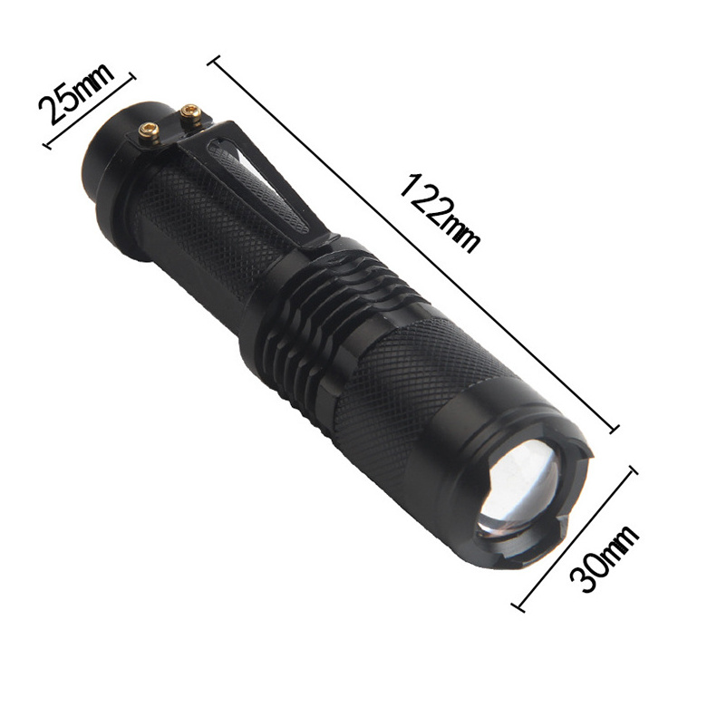 Factory Aluminum Strong Light Portable T6 Zoom Focus Rechargeable 18650 or AAA Battery 1000 Lumen Led Flashlight