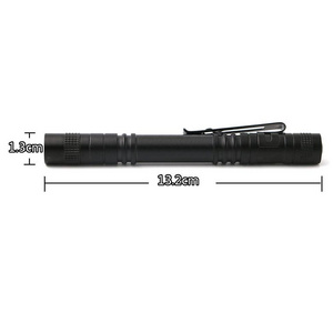 Hot Sale Mini LED Torch Light 2 AAA Battery Pen Light With Clip Portable Flashlight