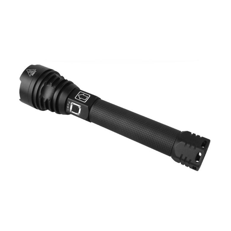 Super bright long throw 1km waterproof portable multifunction Rechargeable XHP90 flashlight with keychain