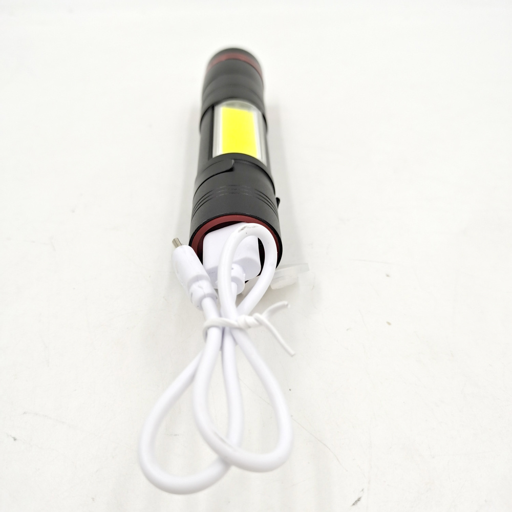 Handheld Flashlight Water Resistant Camping Torch Light Zoomable Multifunction  Power Bank Tactical Flashlight