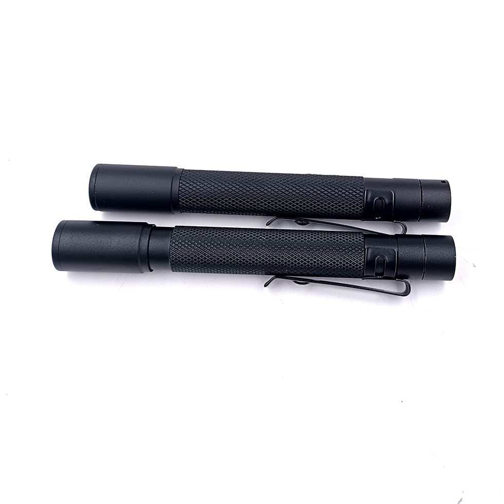 Super Bright Portable Outdoor Emergency Aluminum Hiking Camping Pocket Zoom 3W Penlight Mini LED Pen Flashlight  with Clip