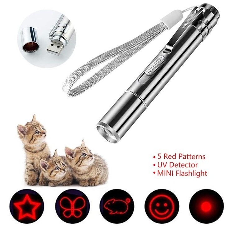 Nurse Penlight Stainless Steel USB Rechargeable LED Medical Pen Light for Students Doctors Warm White Cat Pet Play Flashlight