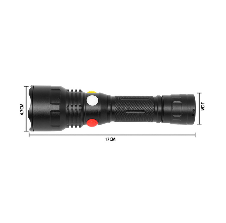 Four Color Red Green Yellow  Signal Railway LED Torch Rechargeable Flashlight with Magnet