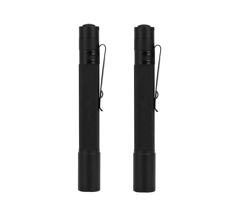 Super Bright Portable Outdoor Emergency Aluminum Hiking Camping Pocket Zoom 3W Penlight Mini LED Pen Flashlight  with Clip