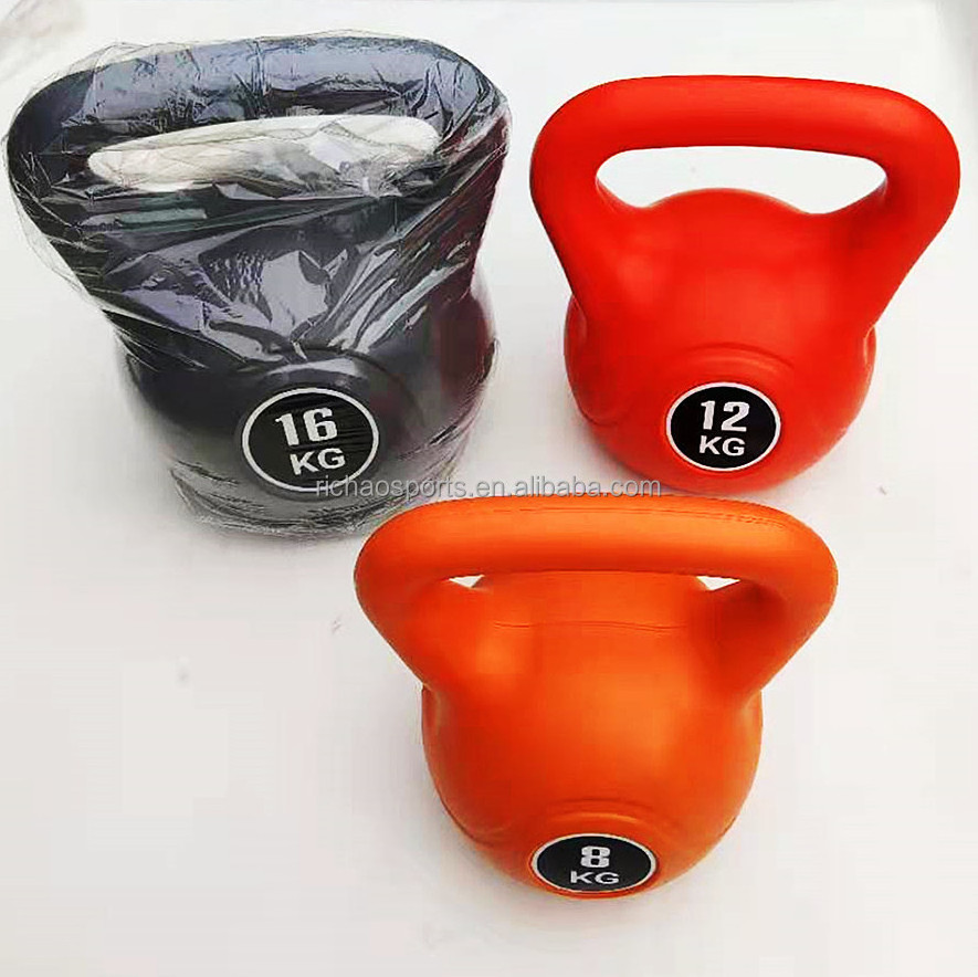 Competition Coated Rubber Home Gym Strength  Vinyl Dumbbell Fitness manufacture  Colorful  Kettlebell