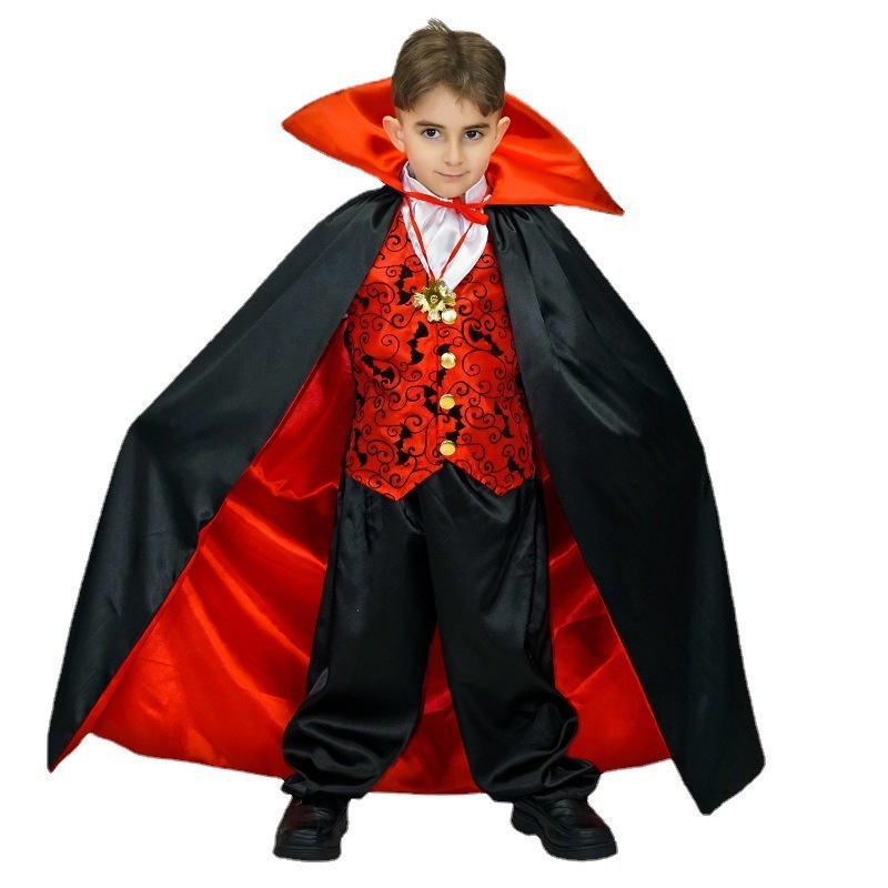 Hot Sale Halloween Party Cosplay classical Vampire Gothic Vampire tv movie Costumes For Boys