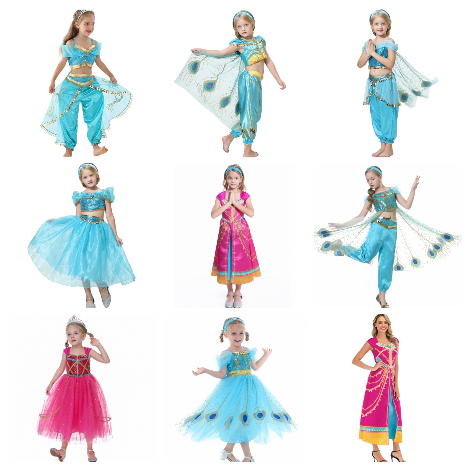 Arabian Princess Indian Dance Costumes For Kids Halloween Christmas Party Cosplay Tv Movie Costumes Dress For Girls