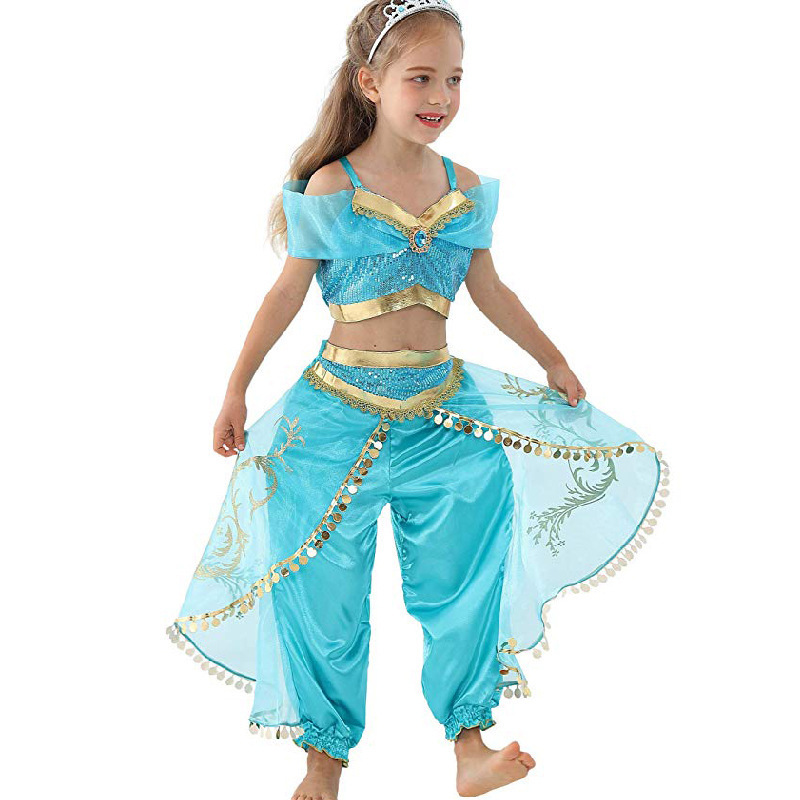 Arabian Princess Indian Dance Costumes For Kids Halloween Christmas Party Cosplay Tv Movie Costumes Dress For Girls