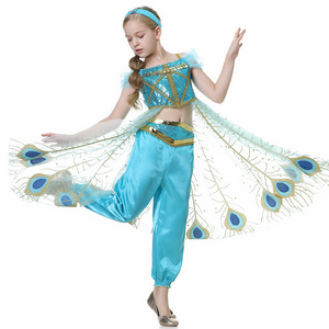 Arabian Princess Indian Dance Costumes For Kids Halloween Christmas Party Cosplay Tv Movie Costumes Dress For Girls