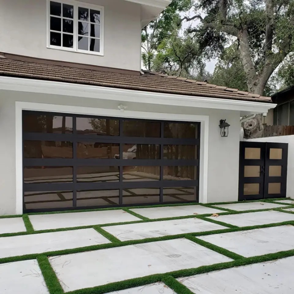 Smart Usa House Aluminium Vertical Bifold 9x8 9x9 8 X 7 Roll up Single Garage Doors for Homes 18'x7