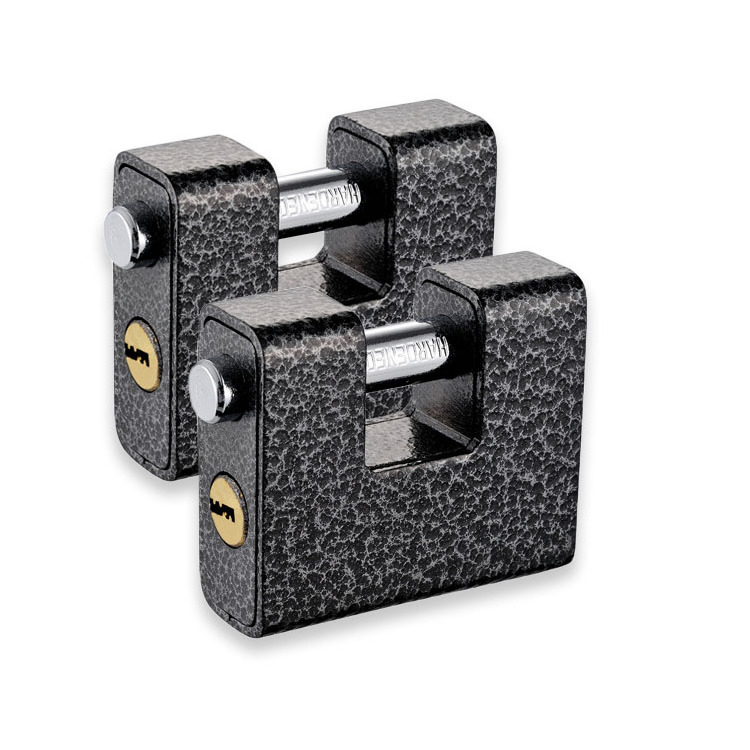 Rectangular padlock lock armoured steel covered iron padlock heavy duty door lock for cabinet door